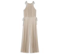 BOSS Neckholder-Jumpsuit aus glänzendem Jersey mit Plissee-Falten - Style Edecki, 50559000 Beige XL