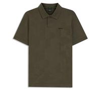 BOSS Regular-Fit Strick-Poloshirt aus Baumwolle mit 3D-Jacquard-Design - Style PL_Network JQ Pirax, 50563975 Olive L