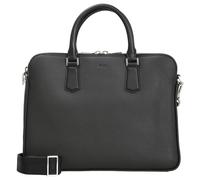 BOSS Schmale Aktentasche aus italienischem Leder mit Logo-Prägung - Style New Crosstown_Doc Z., 50529302 Schwarz ONESI