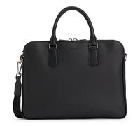 BOSS Schmale Aktentasche aus italienischem Leder mit Logo-Prägung - Style New Crosstown_Doc Z., 50529302 Schwarz ONESI