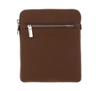 BOSS Umhängetasche aus genarbtem italienischem Leder mit Logo-Prägung - Style New Crosstown_Envel., 50529289 Braun ONESI