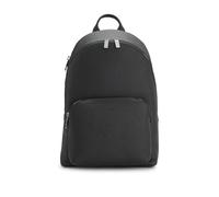 BOSS Rucksack aus genarbtem italienischem Leder mit geprägtem Logo - Style New Crosstown_S Bckp, 50536142 Schwarz ONESI