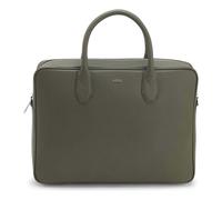 Boss Northon Aktentasche Leder 38 cm oliv