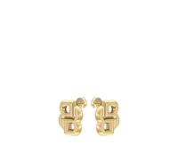 Paar Ohrstecker BOSS "DOUBLE B", gold (gelbgoldfarben, edelstahlfarben), Ohrringe, Damen, Edelstahl (95621158-0) gelbgoldfarben, edelstahlfarben