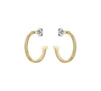 BOSS Goldfarbene Creolen mit Fischgrät-Struktur - Style ZIA, 58129456 Gold ONESI
