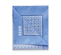 BOSS Einstecktuch aus Seide mit Digitaldruck und Logo - Style H-POCKET SQ. ONE, 50561707 Blau ONESI