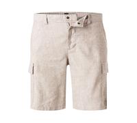 BOSS Orange Cargoshorts Herren Regular Fit Leinen beige, 48