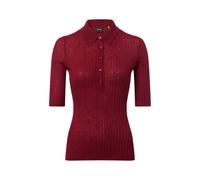 BOSS Orange Feinstrick-Poloshirt mit Schurwoll-Anteil Damen bordeaux, XS