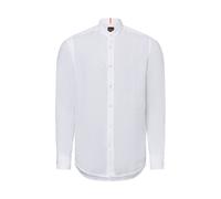BOSS Orange Freizeithemd aus Leinen Herren Regular Fit weiß, XL