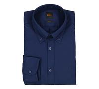 BOSS Orange Hemd Herren Regular Fit Langarm Baumwolle blau, L