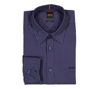 BOSS Orange Hemd Herren Regular Fit Langarm Baumwolle blau, L