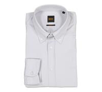 BOSS Orange Hemd Herren Regular Fit Langarm Baumwolle grau, XL