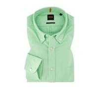 BOSS Orange Hemd Herren Regular Fit Langarm Baumwolle grün, M