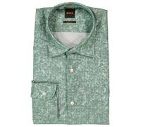 BOSS Orange Hemd Herren Regular Fit Langarm Baumwolle grün, M