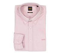 BOSS Orange Hemd Herren Regular Fit Langarm Baumwolle rosa, S