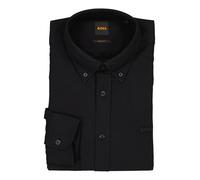 BOSS Orange Hemd Herren Regular Fit Langarm Baumwolle schwarz, L