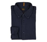 BOSS Orange Hemd Herren Slim Fit Langarm Jersey blau, M