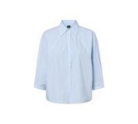 BOSS Relaxed-Fit Bluse aus gestreifter Baumwoll-Popeline - Style C_Belenta, 50543553 Hellblau 36