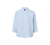 BOSS Relaxed-Fit Bluse aus gestreifter Baumwoll-Popeline - Style C_Belenta, 50543553 Hellblau 38