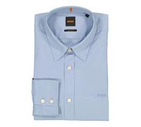 BOSS Orange Hemden Herren Regular Fit Langarm Baumwolle blau, S