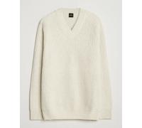 BOSS ORANGE Karinet Ribbed Wool Knitted V-Neck Light Beige Beige S