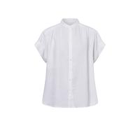 BOSS Orange Kurzarmbluse aus Leinen Damen weiß, 36