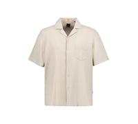BOSS Orange Kurzarmhemd Herren Regular Fit Kurzarm Baumwolle beige, M
