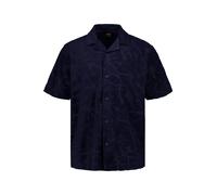 BOSS Orange Kurzarmhemd Herren Regular Fit Kurzarm Frottee blau, L