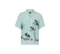 BOSS Orange Kurzarmhemd Herren Regular Fit Viskose grün, M