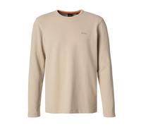 BOSS Orange Longsleeve Herren Slim Fit Langarm Rundhals Baumwolle beige, L