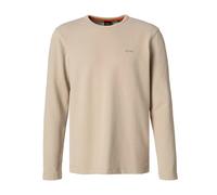 BOSS Orange Longsleeve Herren Slim Fit Langarm Rundhals Baumwolle beige, XL