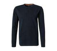 BOSS Orange Longsleeve Herren Slim Fit Langarm Rundhals Baumwolle blau, XL