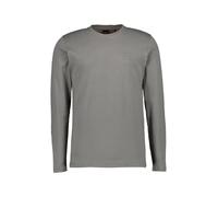 Langarmshirt BOSS ORANGE "Tacks", Herren, Gr. M, open grau076, Single Jersey, Obermaterial: 100% Baumwolle, regular fit normal, Rundhals, eingesetzt normaler Saum, Shirts Langarmshirt, mit Markenlogo