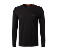 Langarmshirt BOSS ORANGE "Tacks", Herren, Gr. XXL, schwarz (schwarz001), Single Jersey, Obermaterial: 100% Baumwolle, regular fit normal, Rundhals, eingesetzt normaler Saum, Shirts Langarmshirt, mit M