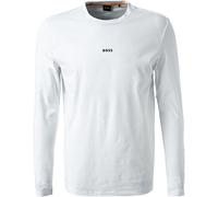 BOSS Orange Longsleeve mit Rundhalsausschnitt Modell 'Chark' in Weiss, Größe XL