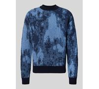 BOSS Orange Loose Fit Strickpullover mit Woll-Anteil Modell 'KRADAR' in Marine, Größe XL