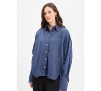 BOSS Orange Overshirt Damen Baumwolle blau, S