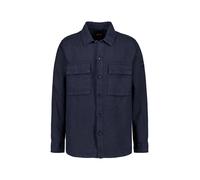 BOSS Orange Overshirt Herren Langarm Leinen blau, M