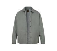 BOSS Orange Overshirt Herren Umlegekragen Mikrofaser grau, XXL