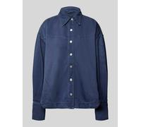 BOSS Orange Oversized Hemdjacke aus Baumwoll-Lyocell-Mix Modell 'C_OVERSHIRT 1.0' in Bleu, Größe M