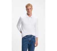 BOSS Herren Pirol Longsleeve-Poloshirt aus Interlock-Baumwolle mit tonalem Logo
