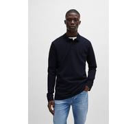BOSS Herren Pirol Longsleeve-Poloshirt aus Interlock-Baumwolle mit tonalem Logo
