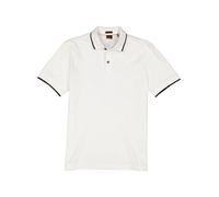 BOSS Orange Polo-Shirt Herren Slim Fit Kurzarm Baumwoll-Piqué weiß, S
