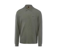 BOSS Herren Poloshirt PETEMPESTOLONG Regular Fit Langarm, anthrazit, Gr. XXL