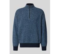 BOSS Orange Regular Fit Troyer aus Woll-Mix mit Yak-Anteil Modell 'KOBEAR' in Marine, Größe M