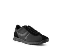 Sneaker BOSS ORANGE "Zayn_Lowp", Herren, Gr. 41, schwarz, Lederimitat, Textil, Velourslederimitat, Schuhe Sneaker, Freizeitschuh, Halbschuh, Schnürschuh mit Kontrastbesätzen (77816128-41) schwarz