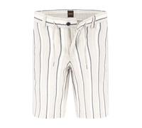 BOSS Shorts aus Leinen-Baumwoll-Mix mit Streifen-Muster - Style Chino_ST_Shorts_2, 50561129 Hellbeige 36
