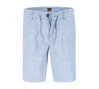 BOSS Orange Shorts Herren Regular Fit Leinen blau, 33