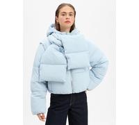 BOSS Wasserabweisende Steppjacke mit abnehmbaren Ärmeln und abnehmbarem Schal - Style C_Polala, 50548028 Hellblau 38