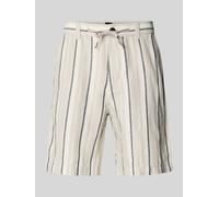 BOSS Orange Straight Leg Chinoshorts Leinen-Baumwoll-Mix Modell 'CHINO_ST_SHORTS_2' in Sand, Größe 31